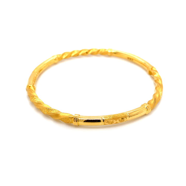 22K YG Solid Bangle-1pc