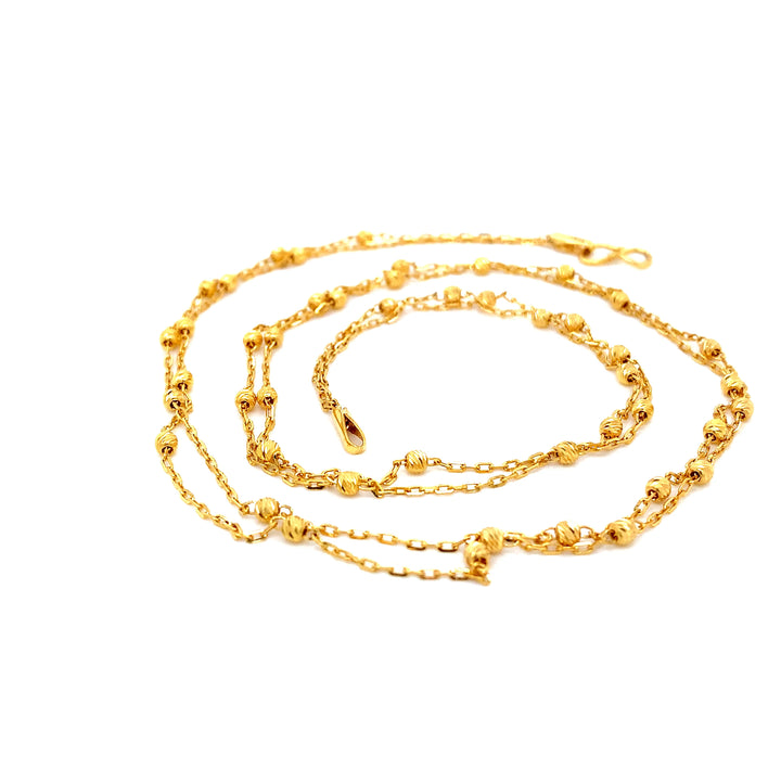 22K YG Layer Necklace-1pc