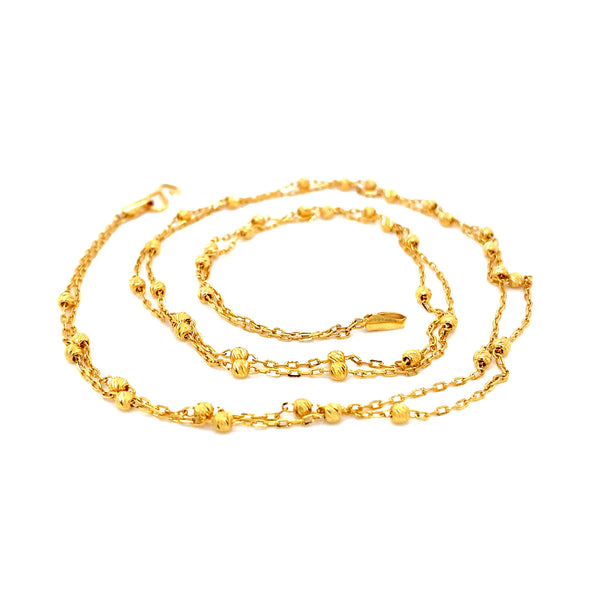 22K YG Layer Necklace-1pc