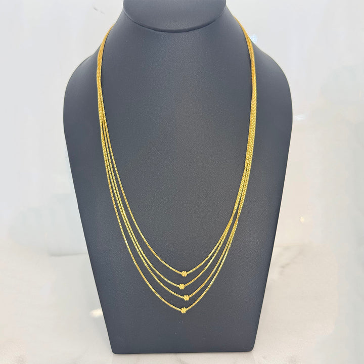 22K YG Double Layer Necklace-1pc