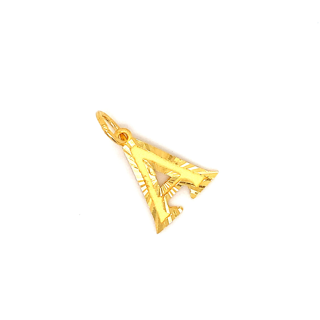 22K YG Alphabet A Pendant-1pc