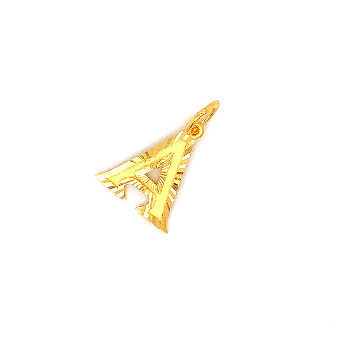 22K YG Alphabet A Pendant-1pc
