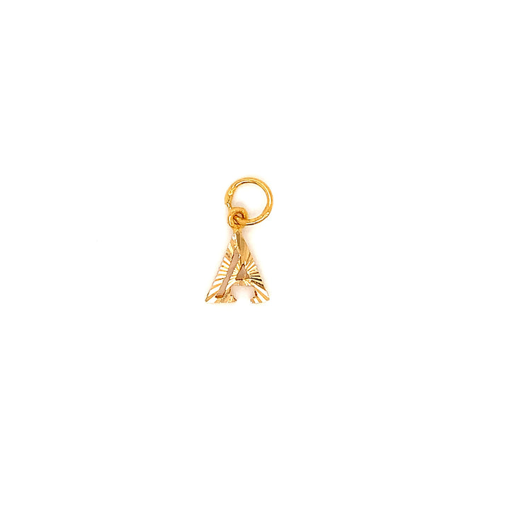 22K YG Alphabet A Pendant-1pc
