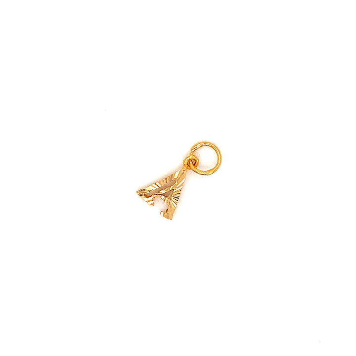 22K YG Alphabet A Pendant-1pc