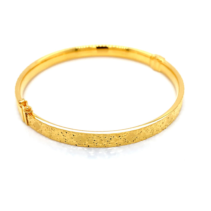 22K YG Fancy Bangle-1pc