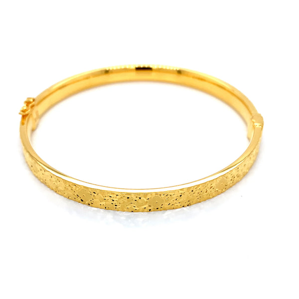 22K YG Fancy Bangle-1pc