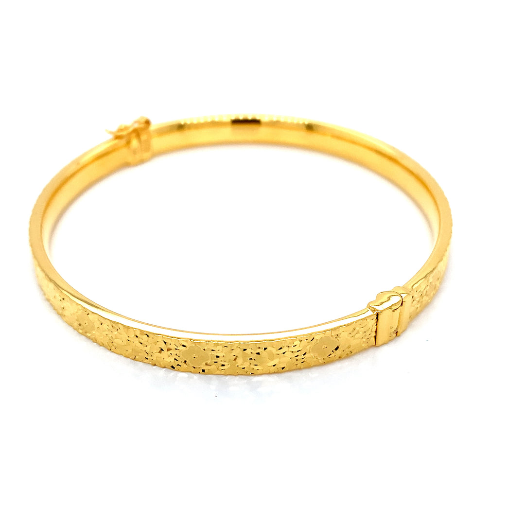 22K YG Fancy Bangle-1pc