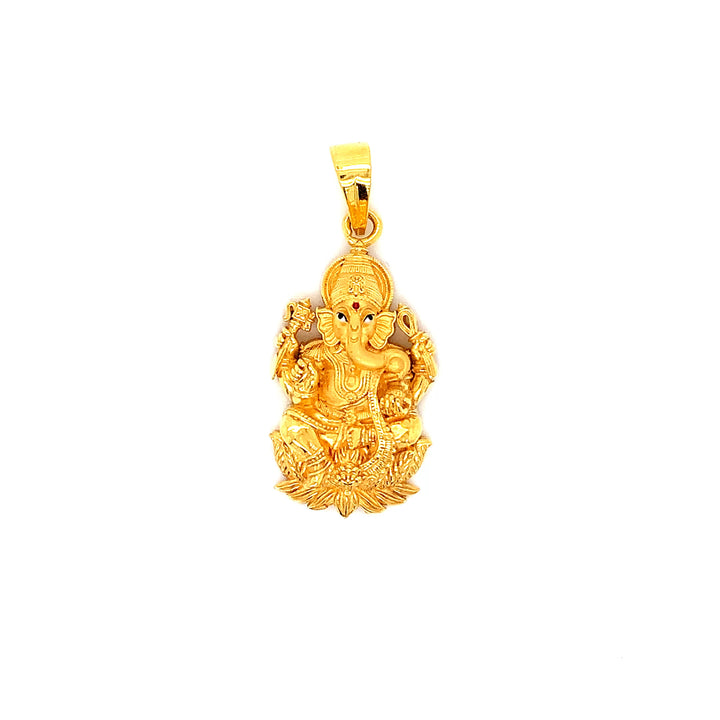 22K YG Ganesh Pendant-1pc