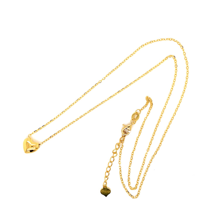 22K YG Heart Necklace-1pc