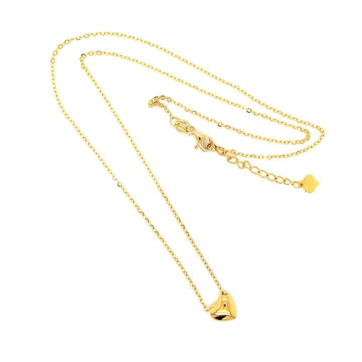 22K YG Heart Necklace-1pc