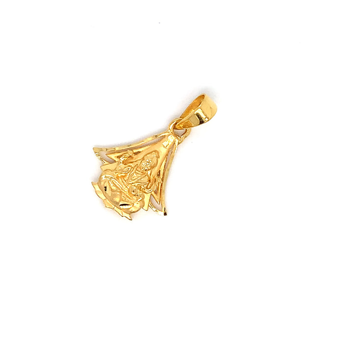 22K YG Laxmi Pendant-1pc