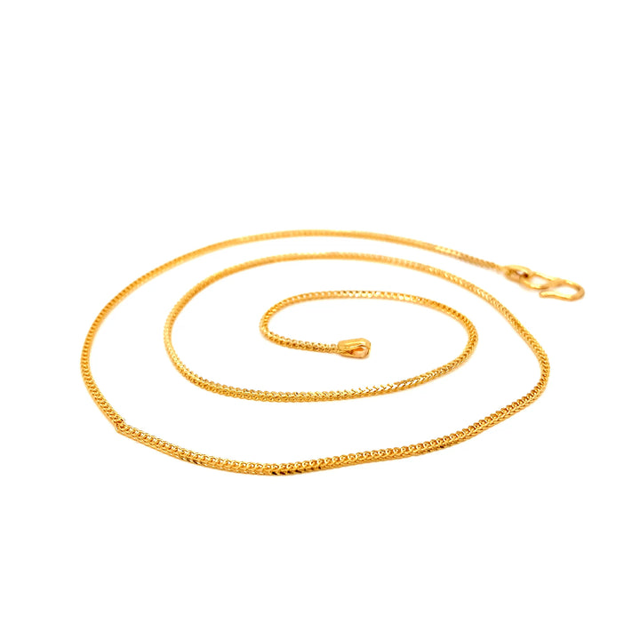 22K YG Foxtail Chain-1pc