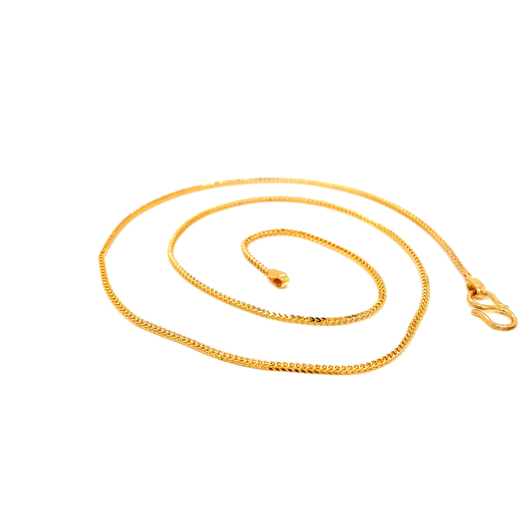 22K YG Foxtail Chain-1pc