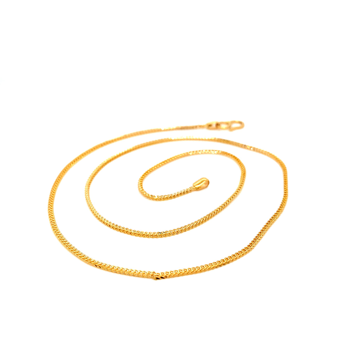 22K YG Foxtail Chain-1pc