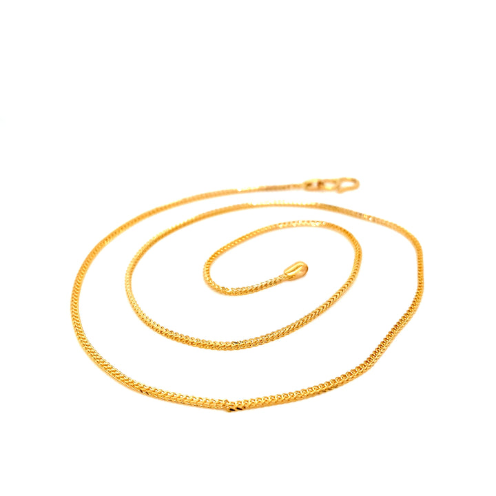 22K YG Foxtail Chain-1pc