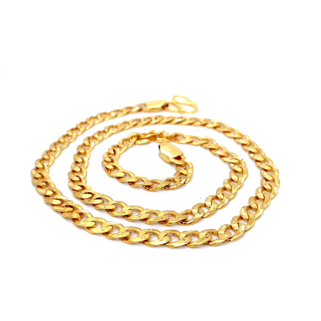 22K YG Cuban Chain-1pc