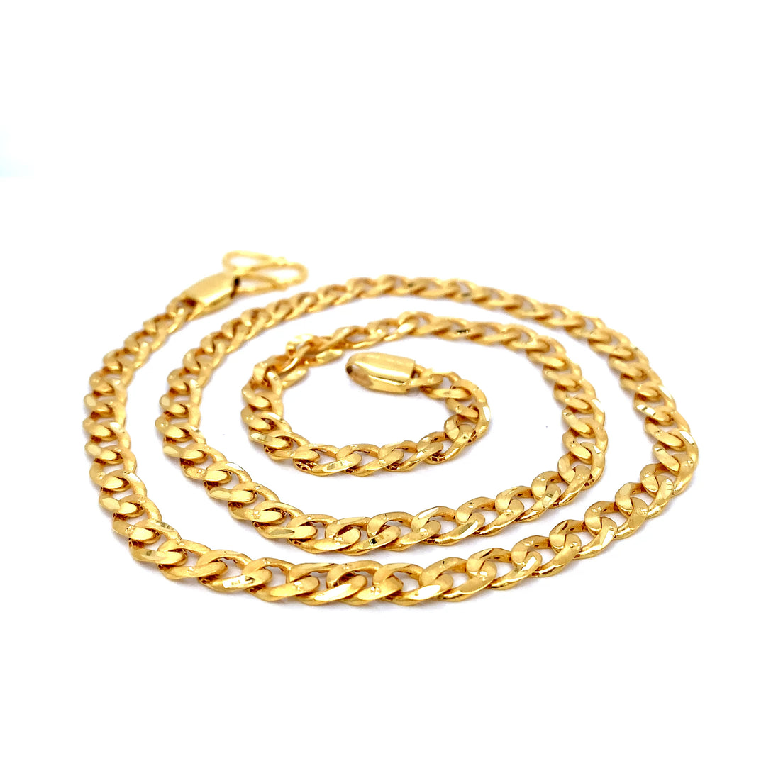 22K YG Cuban Chain-1pc