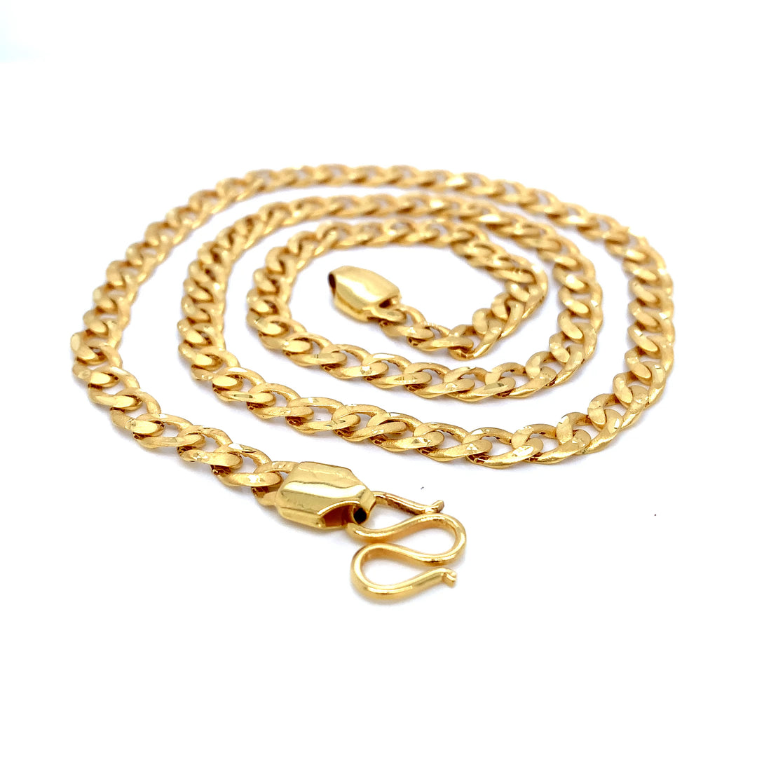 22K YG Cuban Chain-1pc