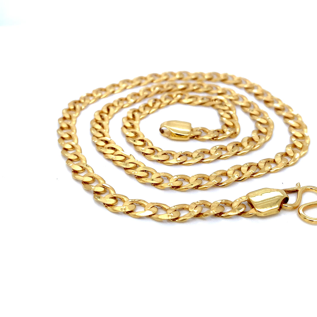 22K YG Cuban Chain-1pc