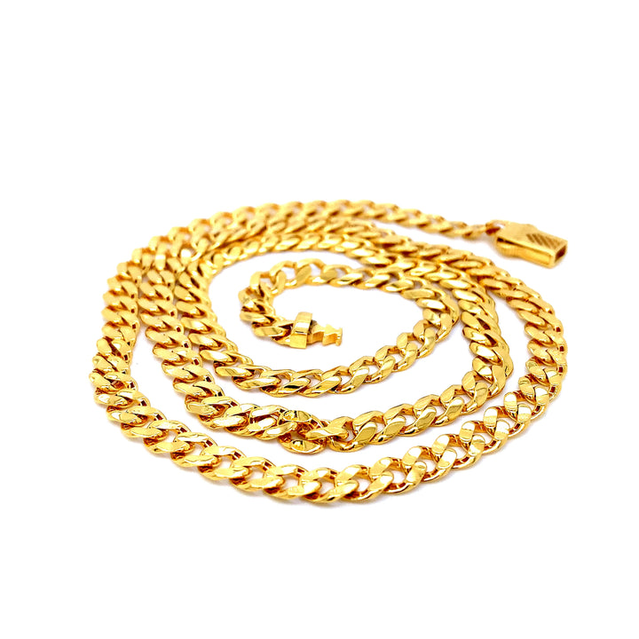 22K YG Cuban Chain-1pc