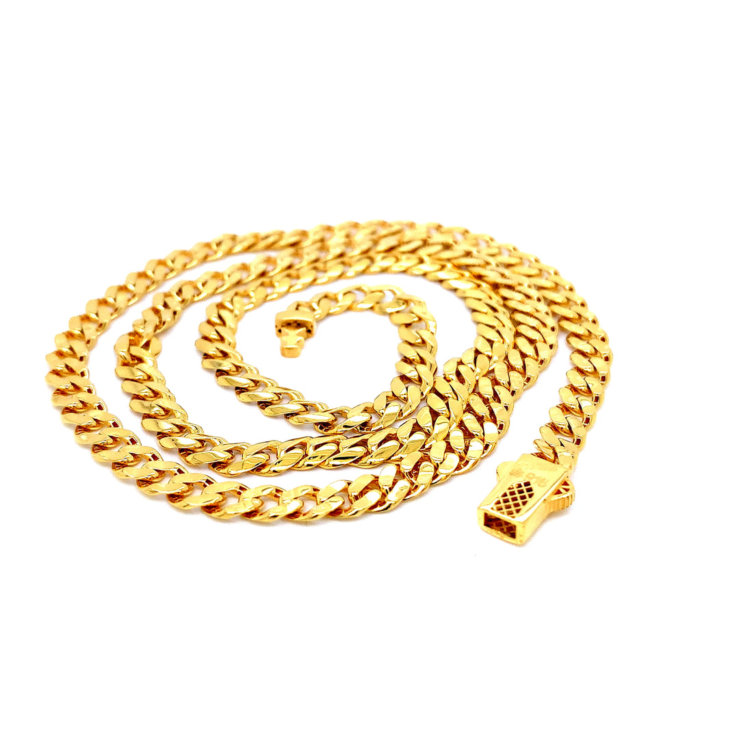 22K YG Cuban Chain-1pc