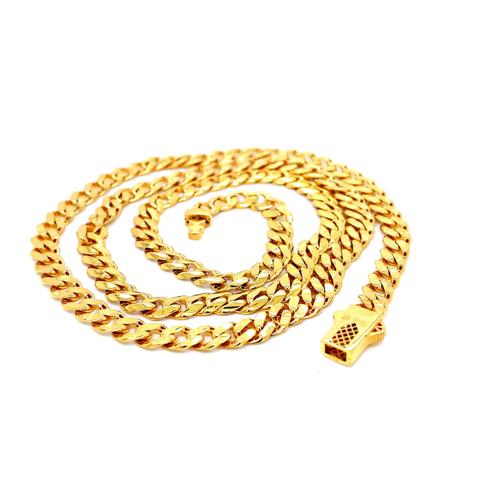 22K YG Cuban Chain-1pc