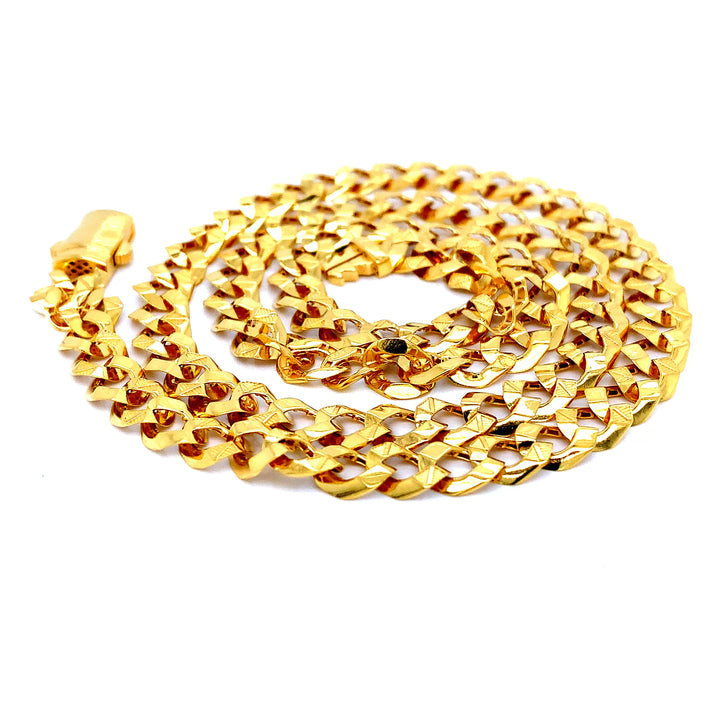 22K YG Cuban Chain-1pc