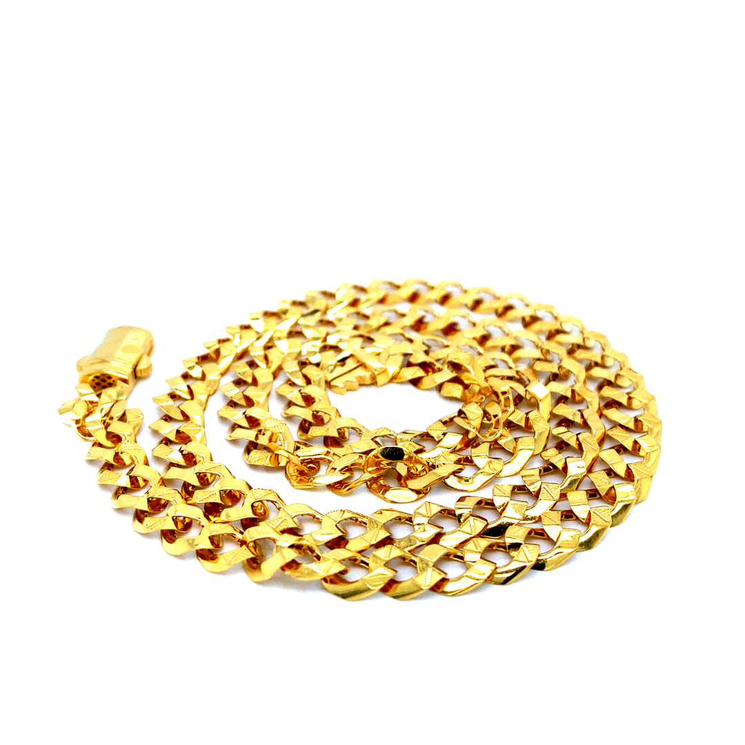 22K YG Cuban Chain-1pc
