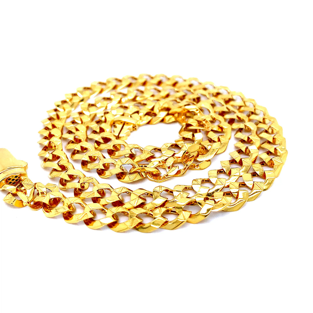 22K YG Cuban Chain-1pc