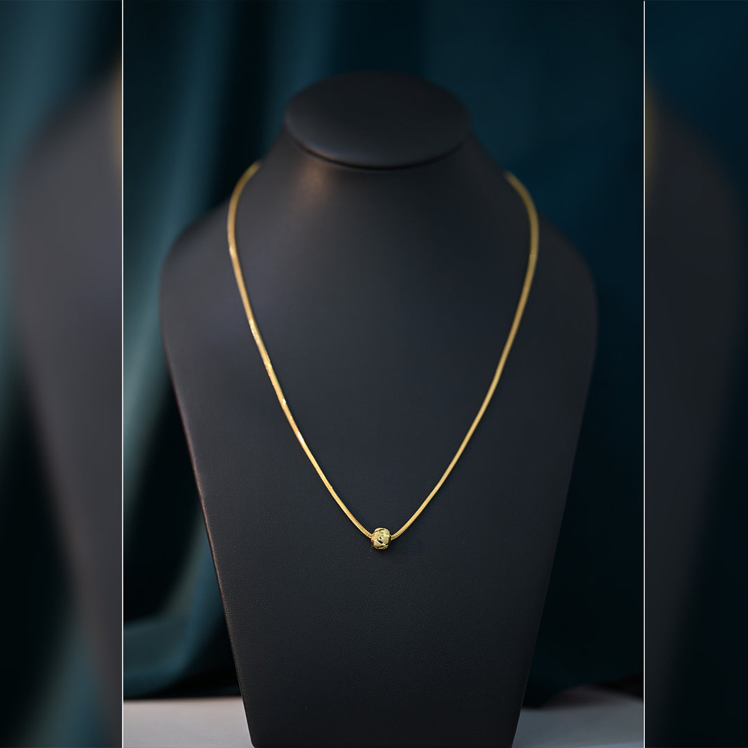 22K YG Fancy Ball Necklace-1pc