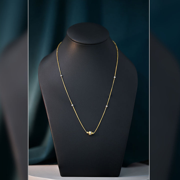 22K YG White Rhodium Necklace-1pc