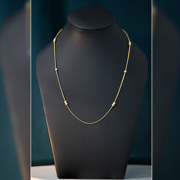 22K YG White Rhodium Necklace-1pc