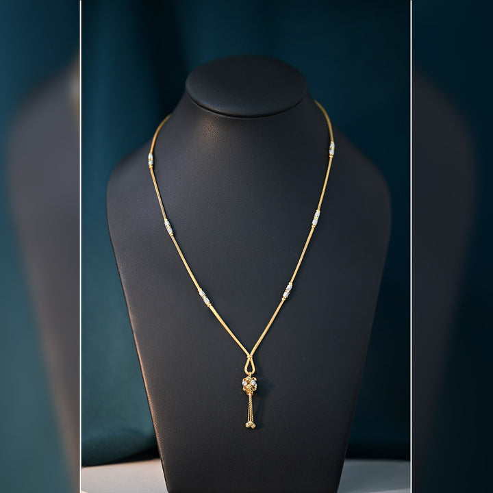 22K YG White Rhodium Necklace-1pc