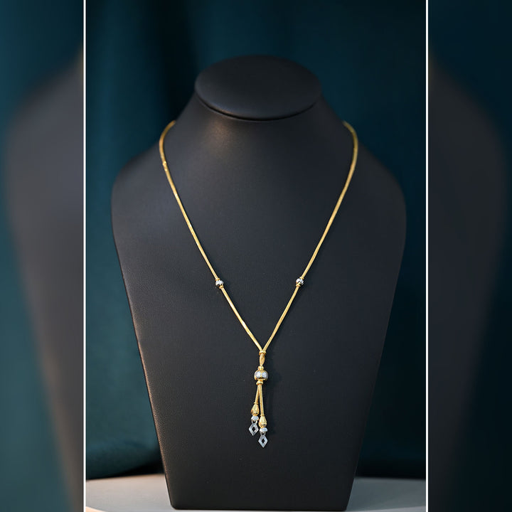 22K YG White Rhodium Necklace-1pc
