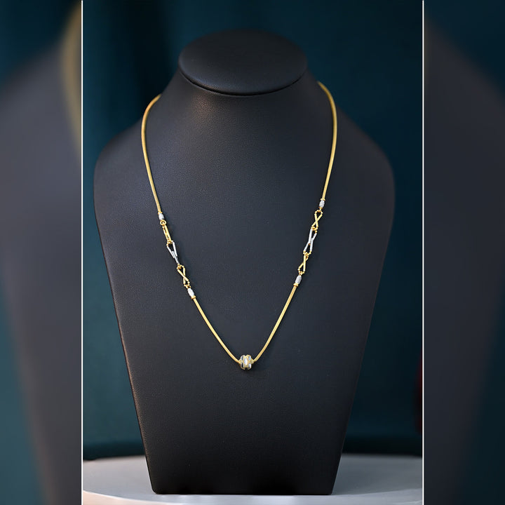 22K YG White Rhodium Necklace-1pc
