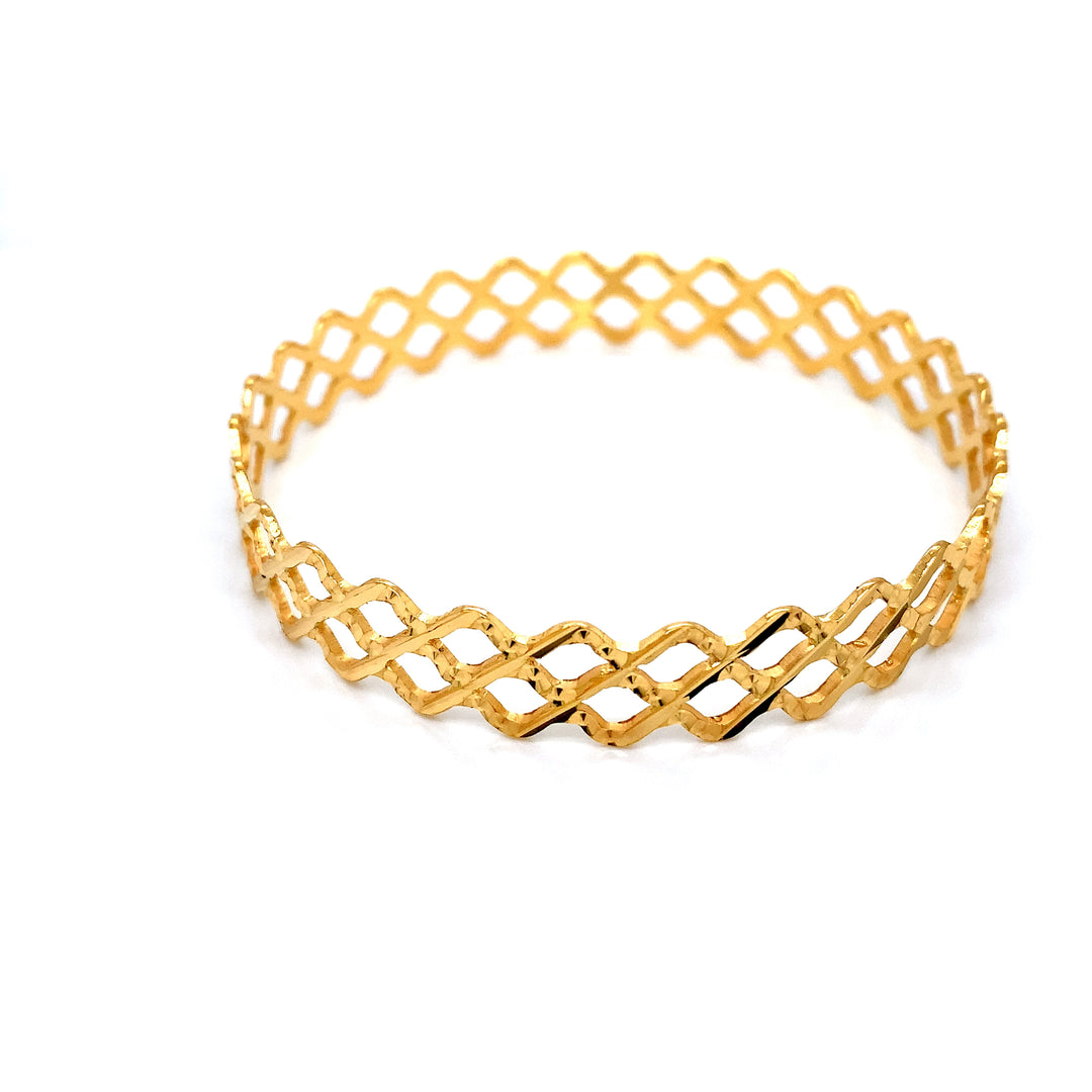 22K YG Fancy Bangle-1pc