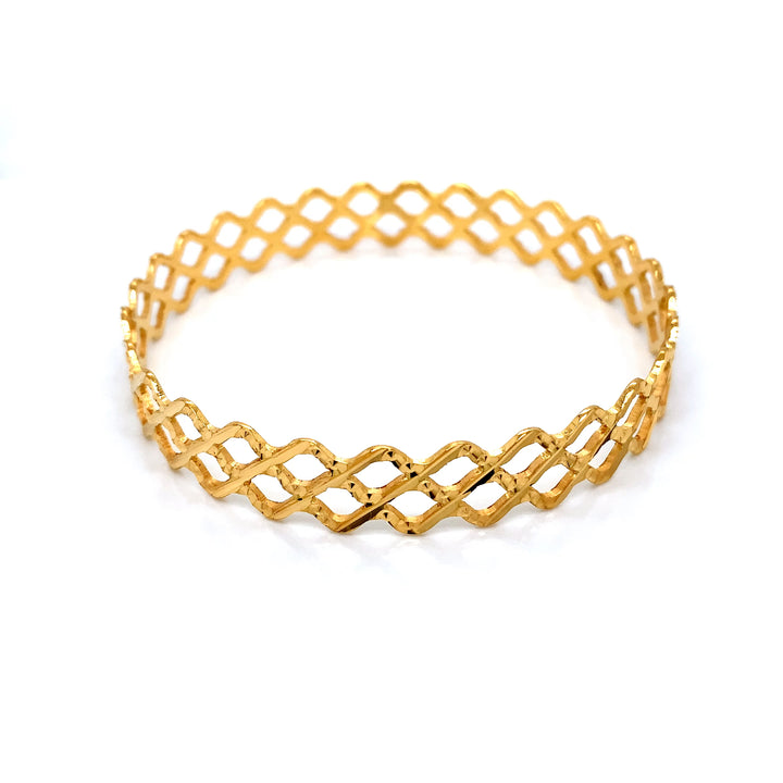 22K YG Fancy Bangle-1pc