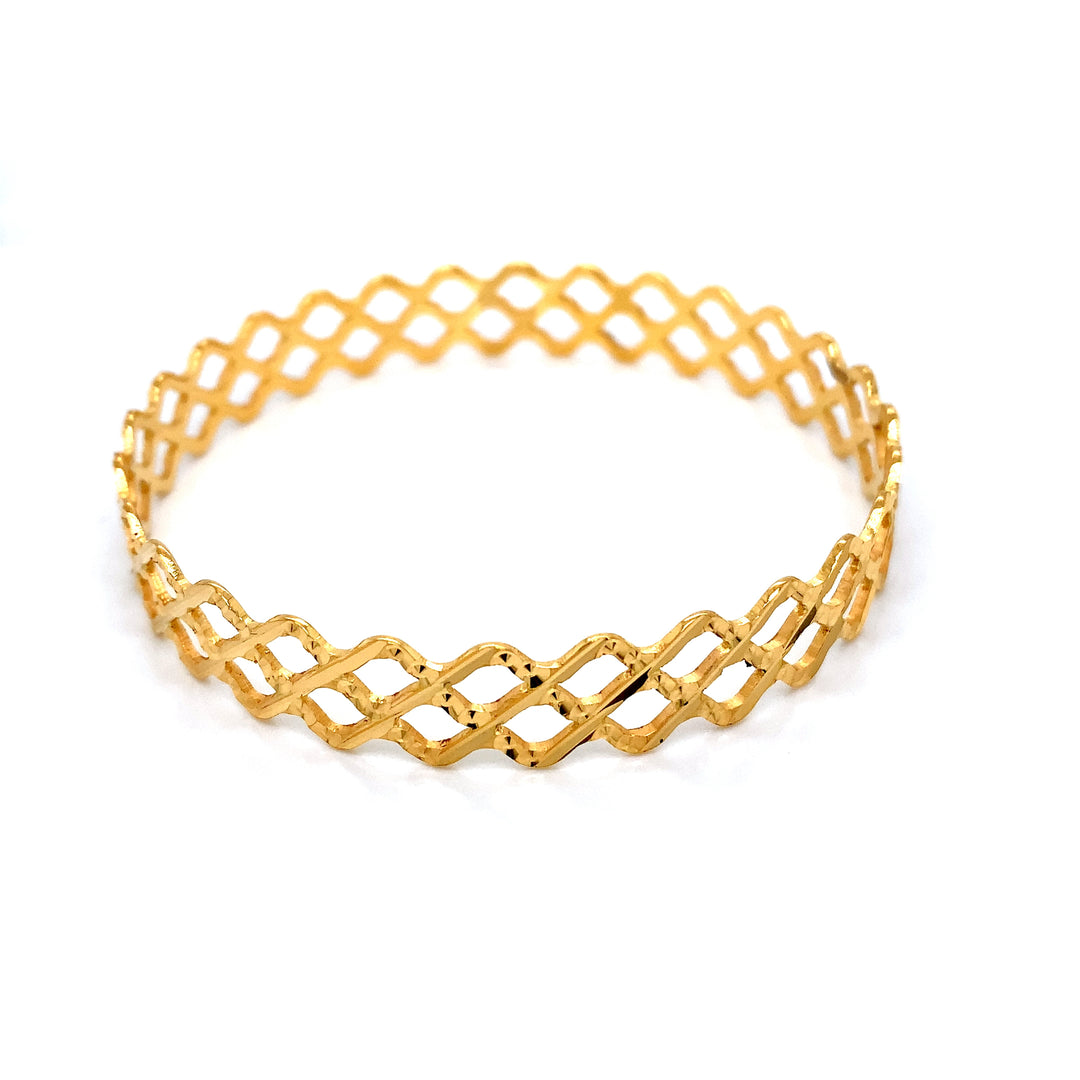 22K YG Fancy Bangle-1pc