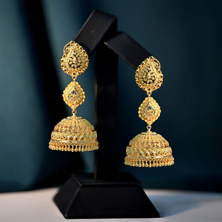 22K YG Pinjada Earring-1pair