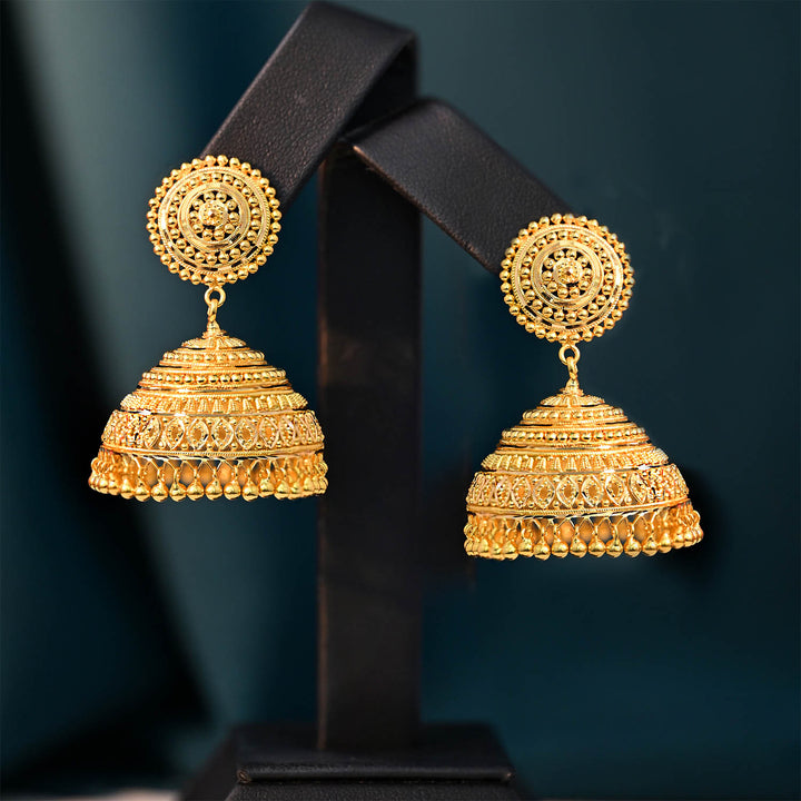 22K YG Pinjada Earring-1pair