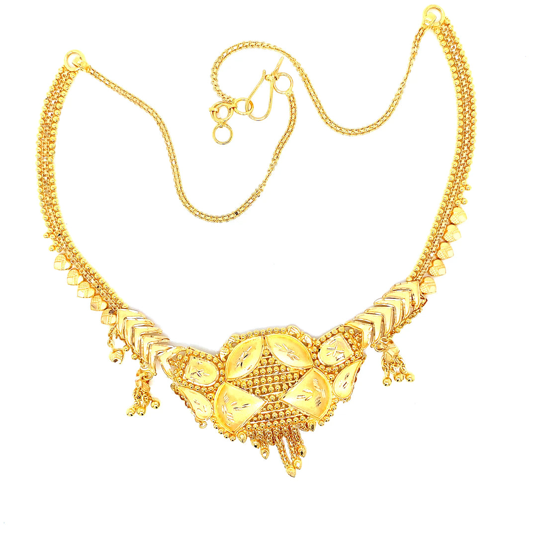 22K YG Choker Necklace-1pc