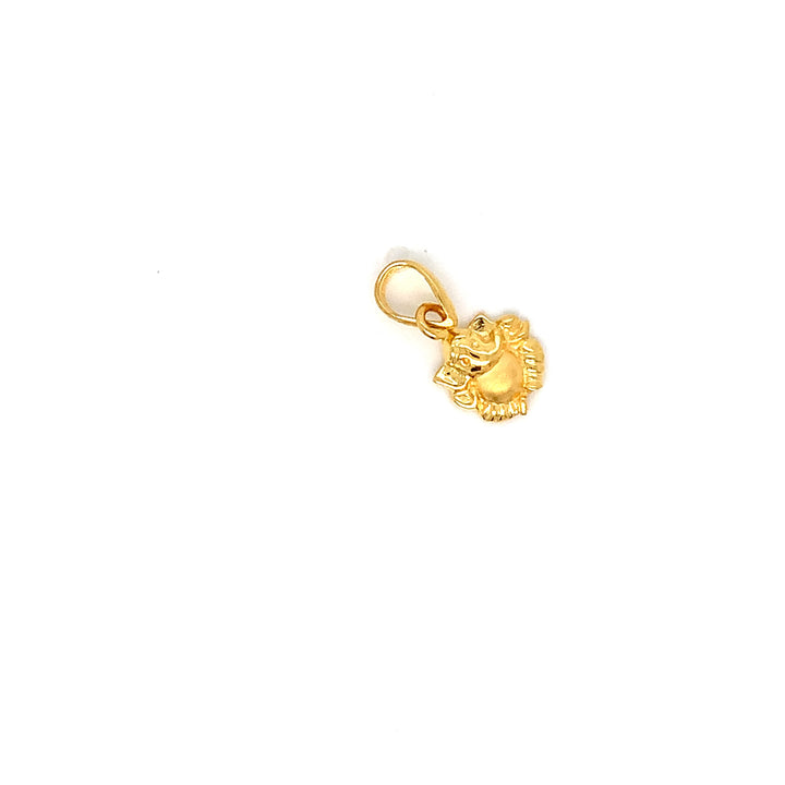 22K YG Ganesh Pendant-1pc