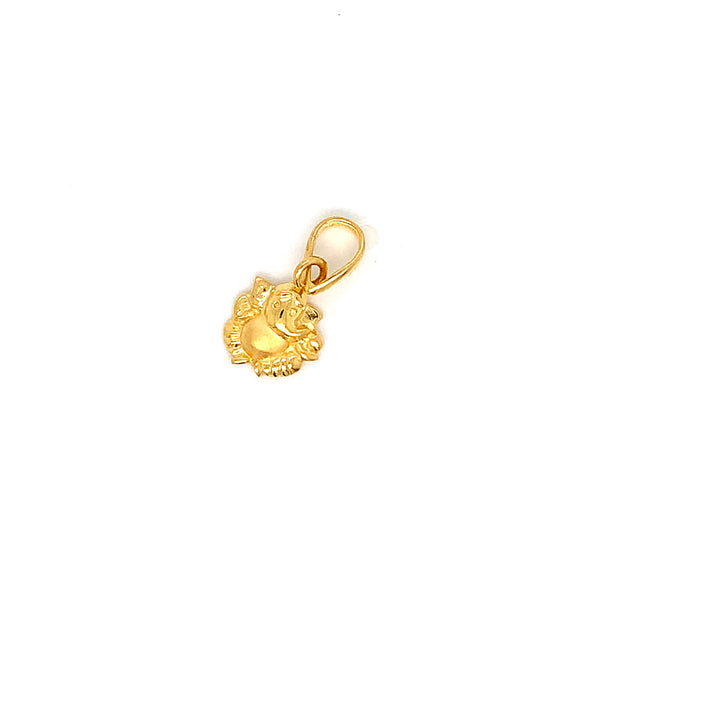 22K YG Ganesh Pendant-1pc