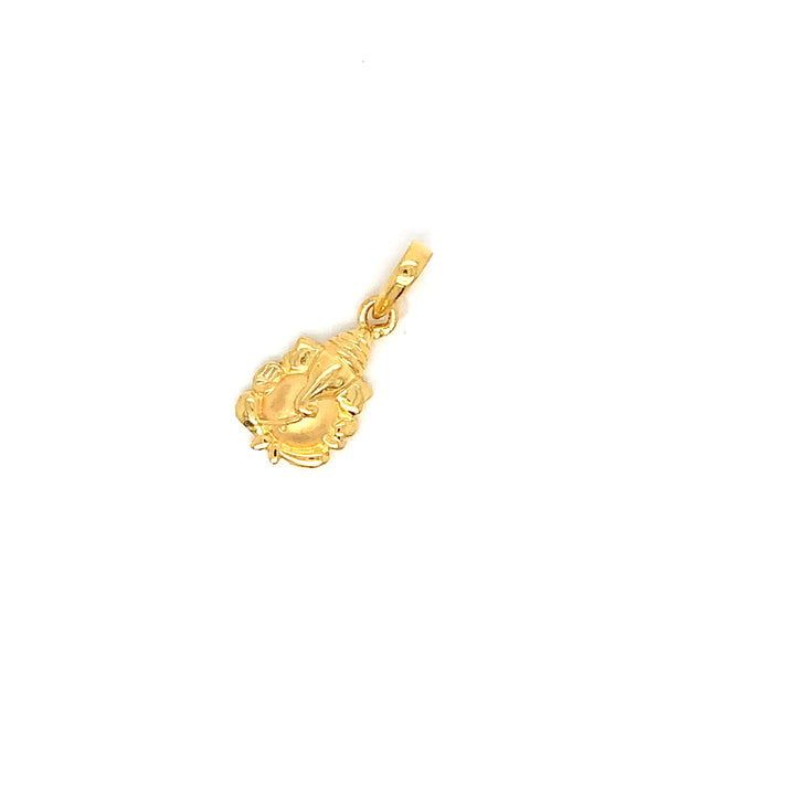 22K YG Ganesh Pendant-1pc