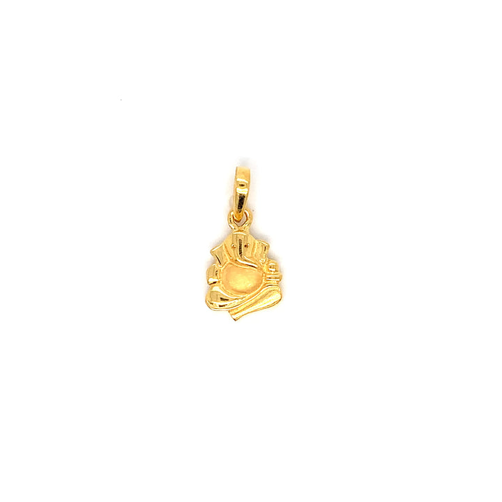 22K YG Ganesh Pendant-1pc