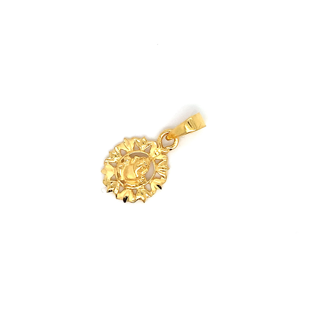 22K YG Ganesh Pendant-1pc