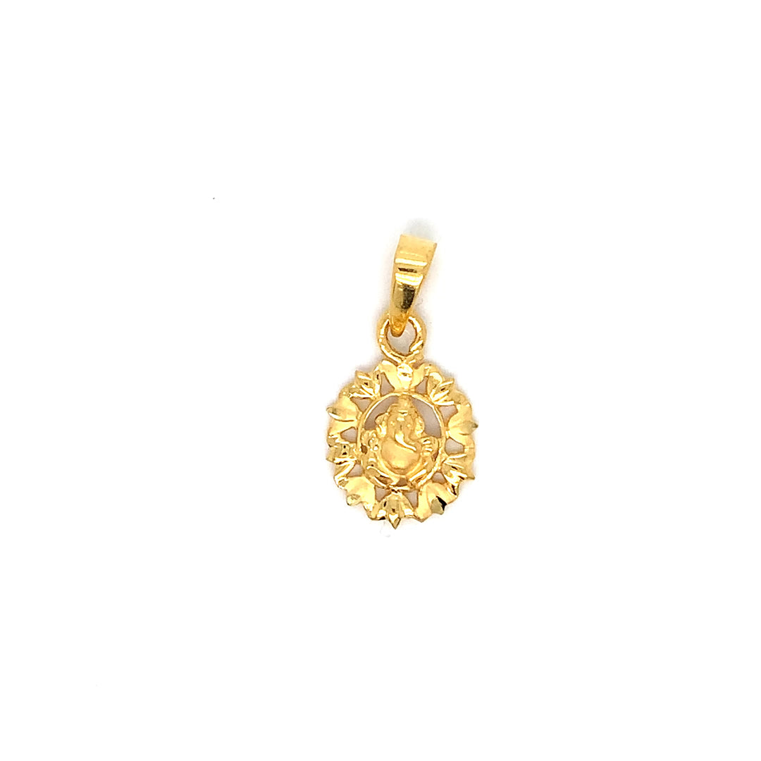 22K YG Ganesh Pendant-1pc