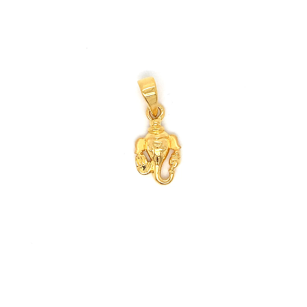 22K YG Ganesh Pendant-1pc