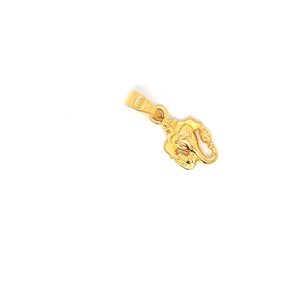 22K YG Ganesh Pendant-1pc