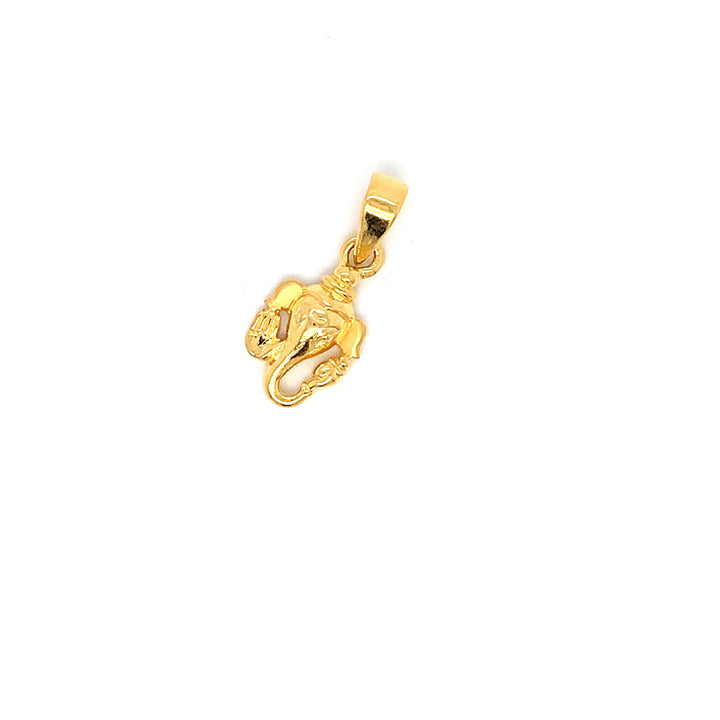 22K YG Ganesh Pendant-1pc